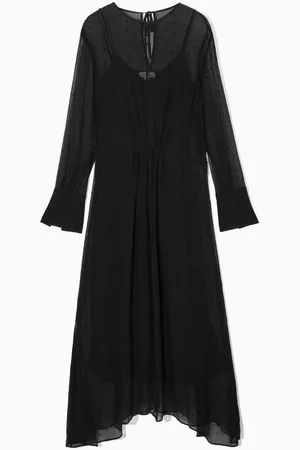 COS Polka-Dot Silk-Chiffon Midi Dress
