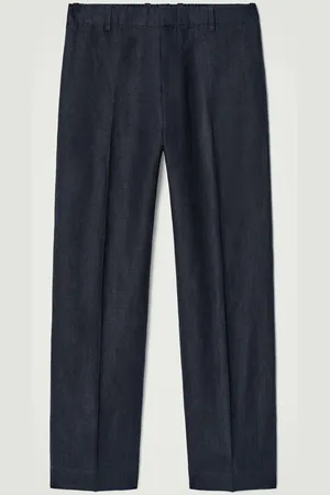 COS Elasticated Linen Straight-Leg Trousers in