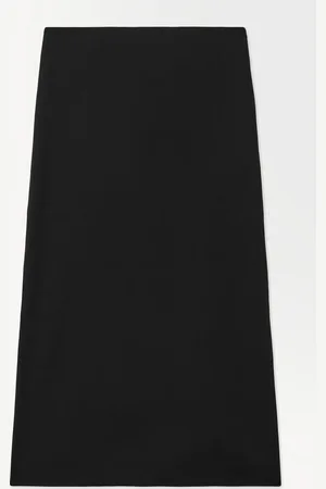 COS The Tailored Silk-Blend Midi Skirt