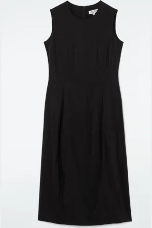 COS Sleeveless Topstitched Midi Dress