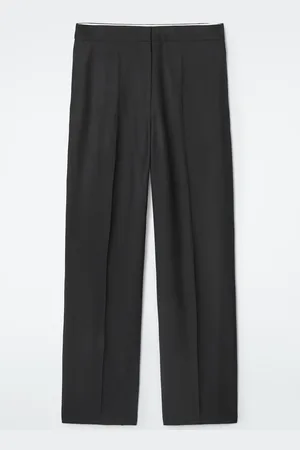 COS Relaxed Wool Barrel-Leg Trousers