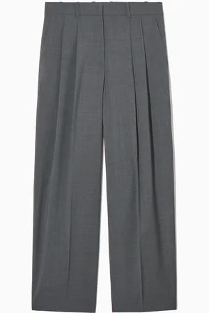COS Relaxed Tailored Wool Wide-Leg Trousers in