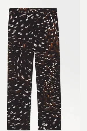 COS The Feather-Print Silk Trousers