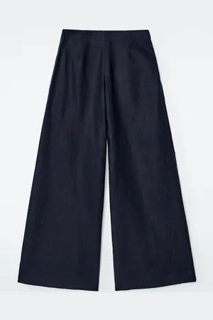 COS Linen Wide-Leg Trousers in