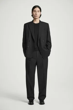 COS Relaxed Wool-Hopsack Straight-Leg Trousers