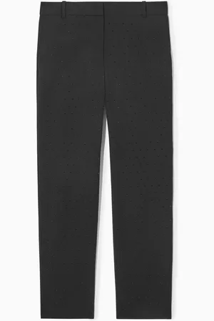 COS Diamanté-Embellished Wool-Blend Trousers