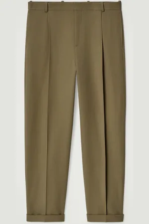 COS Wool-Twill Turn-Up Trousers in