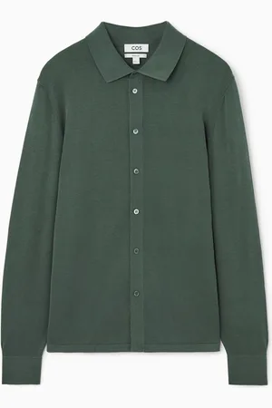 COS Regular Knitted Silk Overshirt in