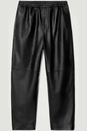 COS Elasticated Tapered Leather Joggers