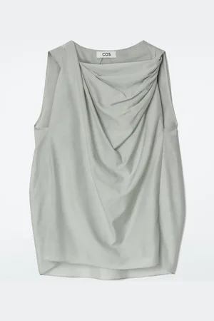 COS Draped Cotton-Silk Top