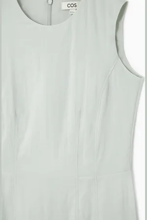 COS Sleeveless Topstitched Midi Dress