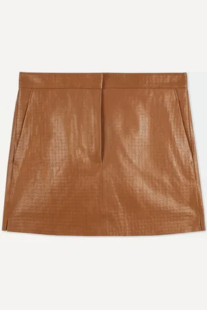 COS The Embossed-Leather Mini Skirt