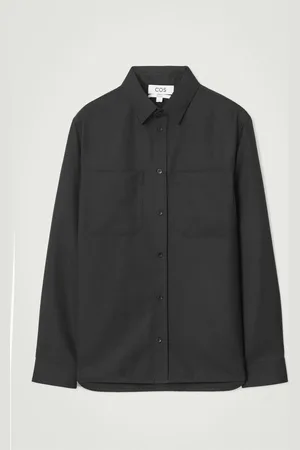 COS Relaxed Wool-Blend Utility Shirt