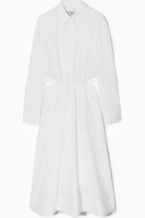 COS Cutout-Waist Midi Shirt Dress