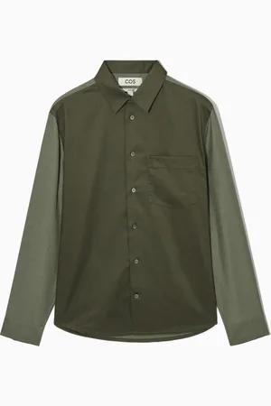 COS Relaxed Colour-Block Cotton Shirt in