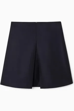 COS Pleated Wool-Blend Mini Skirt