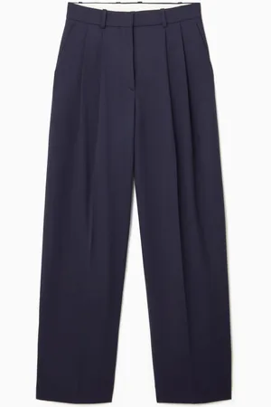 COS Relaxed Tailored Wool Wide-Leg Trousers in