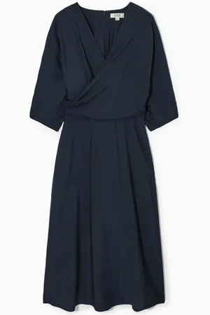 COS Puff-Sleeve Midi Dress
