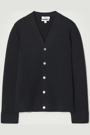 COS Double-Faced Wool V-Neck Cardigan