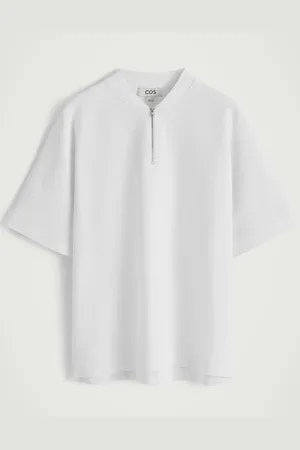 COS Half-Zip Cotton T-Shirt