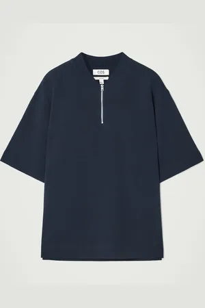 COS Half-Zip Cotton T-Shirt in
