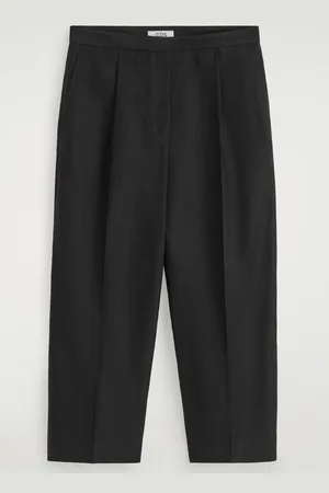 COS Linen-Blend Cropped Straight-Leg Trousers