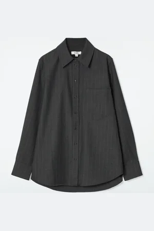 COS Relaxed Pinstriped Wool Shirt