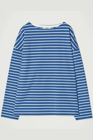 COS Relaxed Striped Boat-Neck T-Shirt in