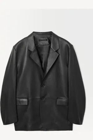 COS The Single-Breasted Leather Blazer