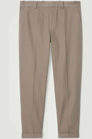 COS Turn-Up Tapered Twill Trousers in