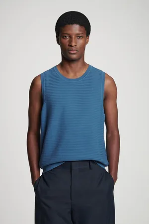 COS Textured Knitted Cotton Tank Top