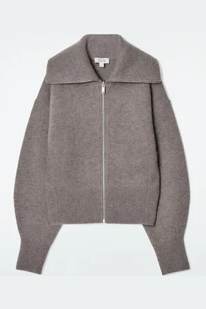 COS Waisted Knitted Wool Bomber Jacket