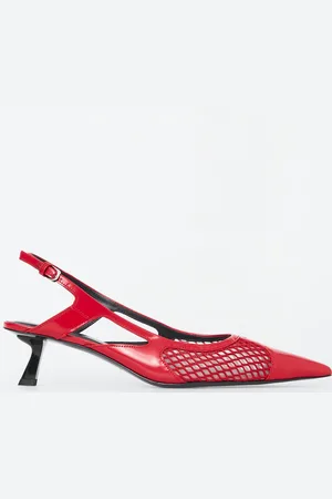 COS Pointed Mesh Slingback Kitten Heels