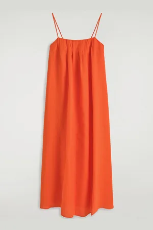 COS Pleated Linen Maxi Dress in