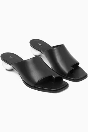 COS Sculptural-Heel Leather Mules