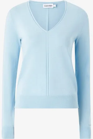 Calvin Klein Trøje Cotton Silk V-neck Sweater