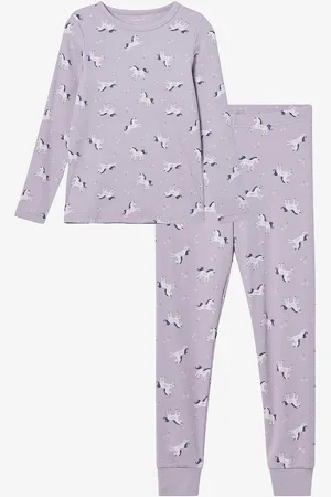 NAME IT Pyjamas nmfNightset Lavender Unicorn Rib Noos