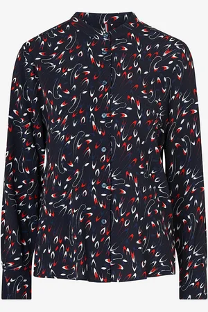 Tommy Hilfiger Bluse Small Ribbon Collarless Reg LS