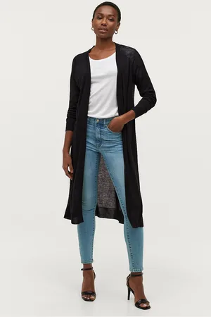 ELLOS Finstrikket cardigan i lang model