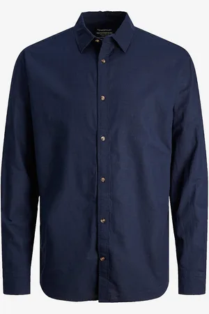 JACK & JONES Skjorte jjeSummer Linen Blend Shirt LS SN