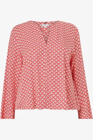 Tommy Hilfiger Bluse Crv Seal Aop V-neck Blouse
