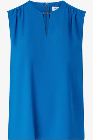 Calvin Klein Bluse Metal Bar Sleeveless Blouse
