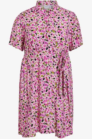 VILA Skjortekjole viPaya Ane S/S Short Shirt Dress/cu