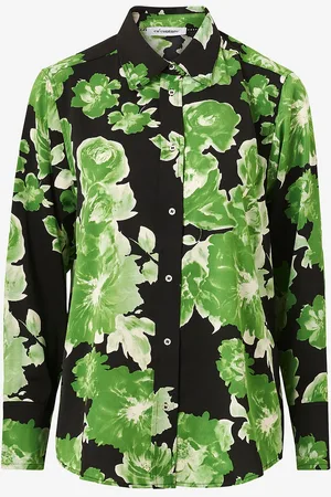 Co`Couture Bluse Green Rose Shirt