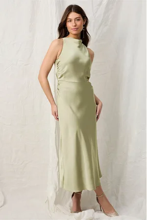 JOELLE Maxi kjole med sidedrapering