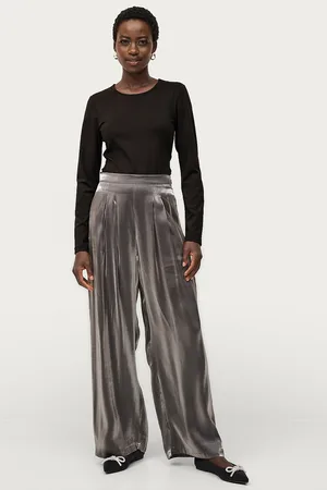 Gina Tricot Bukser Fluid Metallic Trousers