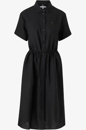 Tommy Hilfiger Hørkjole Linen SS Midi Shirt Dress