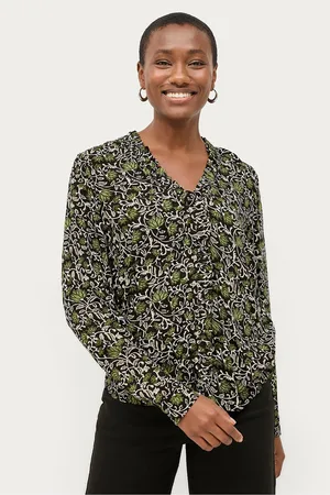 ELLOS Viskosebluse med flæsedetalje bluse