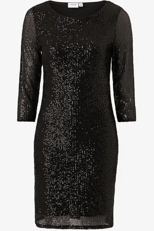 VILA Pailletkjole viSparkling 3/4 O-neck Dress