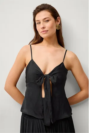 Gina Tricot Top Flowy Satin Tie Singlet